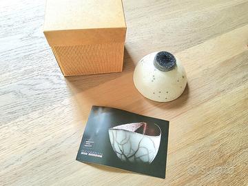 Ciotola raku firmata Elio Cristiani