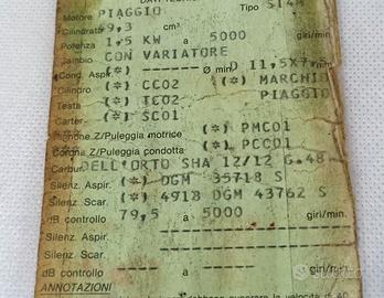 PIAGGIO SI CON LIBRETTO ORIGINALE disponibile 