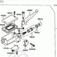 Pompa freno ant Kawasaki ZX750 430151260