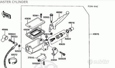 Pompa freno ant Kawasaki ZX750 430151260