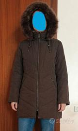 capotto con cappuccio in peluche