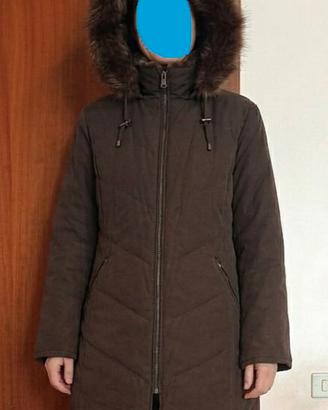 capotto con cappuccio in peluche