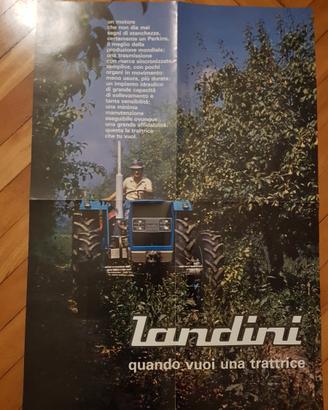 Poster landini trattore trattrice 1975
