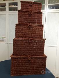 Set bauletti in Rattan 