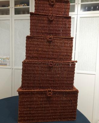 Set bauletti in Rattan 
