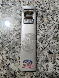 Apribottiglie in acciaio vintage con logo 