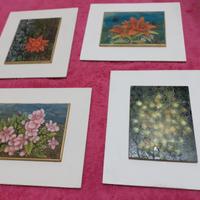 Quadro fiore olio su rame Rontani Lucca