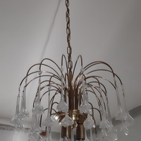 Lampadario ottone camera da letto con 3 lampadine