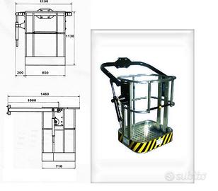 Cestello in alluminio con attacco per gru Ferrari