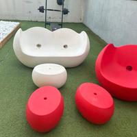 Poltra e divano con puff SLIDE