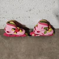 Pattini in linea bambina misura 28-30 rosa 