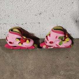 Pattini in linea bambina misura 28-30 rosa 