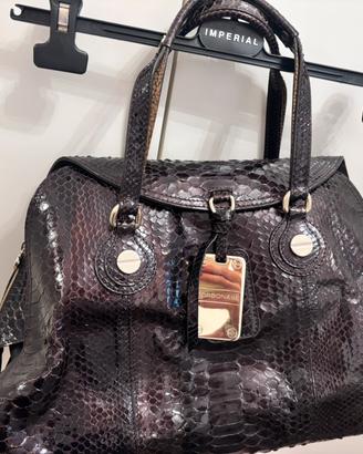 Borsa borbonese pelle di pitone