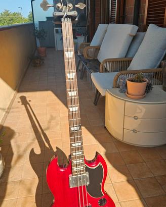 basso elettrico EB3 epiphone SG, cherry red