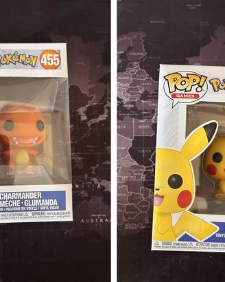 Funko Pop Pokémon — Pikachu #353 + Charmander #455