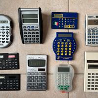 Stock collezione 10 calcolatrici tascabili vintage