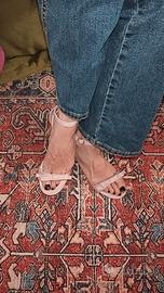 Sandali, Bassi donna , rosa e beige n⁰35