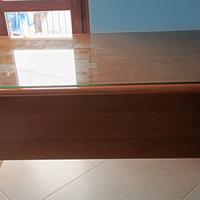 SCRIVANIA CON VETRO SOPRA