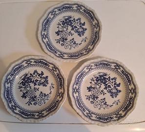 3 piatti Royal Swan English fashion ceramics