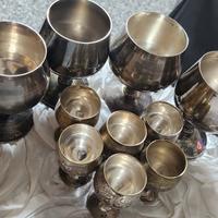 Due Set bicchieri placcati argento 