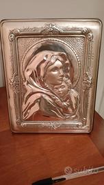 quadro da tavolo madonna placcato argento