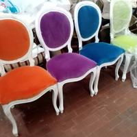 Quattro poltroncine colorate come nuove