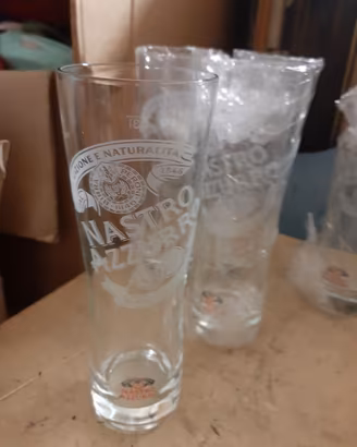 set 4 bicchieri birra nastro azzurro