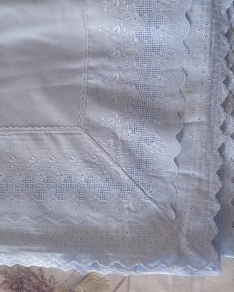 Lenzuola matrimoniali nuove azzurro tenue