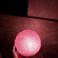 Sfera Luminosa Glitterata Decorativa di col. rosso