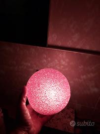 Sfera Luminosa Glitterata Decorativa di col. rosso