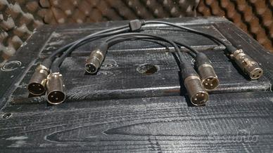 2 sdoppiatori cavi xlr 