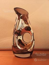 Vaso cristallo e argento Boggiali