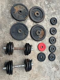 Set Pesi Ghisa Domyos + Manubri Regolabili