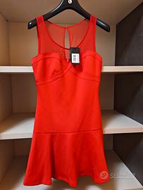 Abito rosso guess nuovo con etichetta taglia M