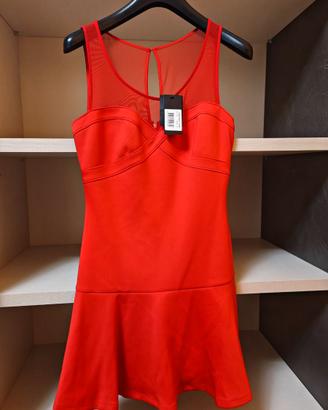 Abito rosso guess nuovo con etichetta taglia M