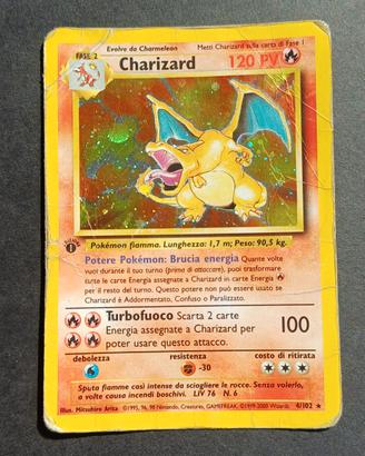CHARIZARD 1° EDIZIONE ITALIANO POKEMON CARD 4/102 