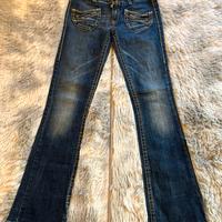 Witboy donna IT 40 vita bassa bootcut Y2K