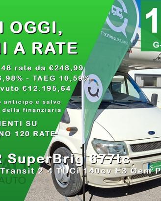 CAMPER RIMOR FORD MANSARDATO 6 POSTI DOPPIA DINETT