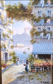 Girolamo Gianni – Vicolo marina Napoli dipinto