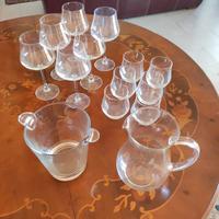 servizio da 6  acqua,vino , caraffa e portaghiacci