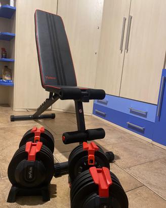 Set Palestra in Casa: Panca reclinabile e manubri