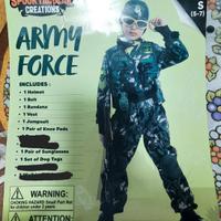 Costume Militare Mimetico di Carnevale.  5-6 anni