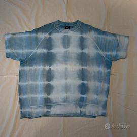 Maglietta Zara Oversize Tie-Dye Azzurro Taglia L