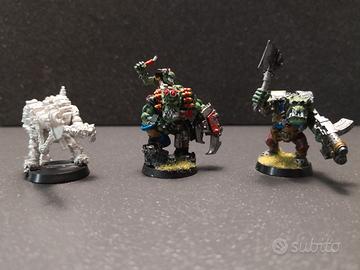 Warhammer 40k-3 statuette in metallo, fuori produz