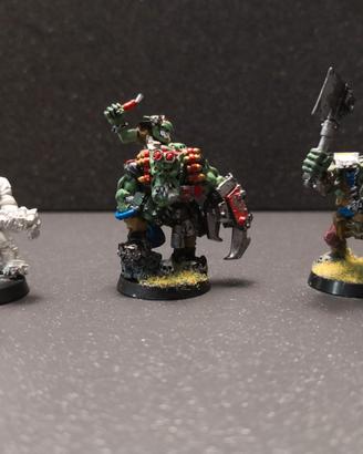 Warhammer 40k-3 statuette in metallo, fuori produz