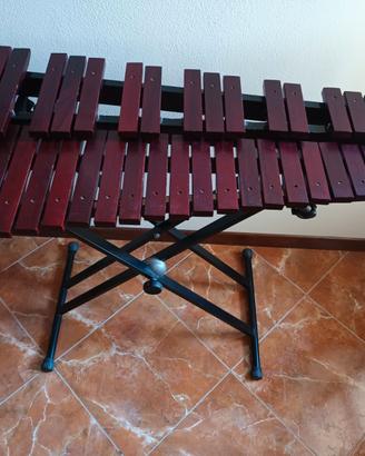 Xilofono croma. 37 note in legno con supp. e cust.