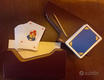 CARTE DA POKER + COFANETTO IN PELLE - VINTAGE