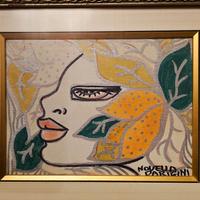 Profilo di donna con fiori