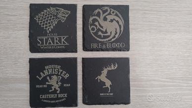 4 sottobicchieri ardesia Trono di Spade