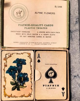 Carte da gioco vintage, ramino, canasta ecc